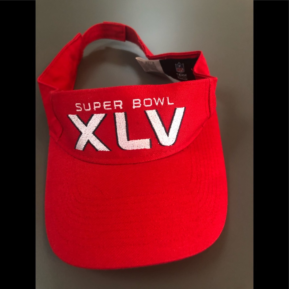 Super Bowl XLV red NFL team visor